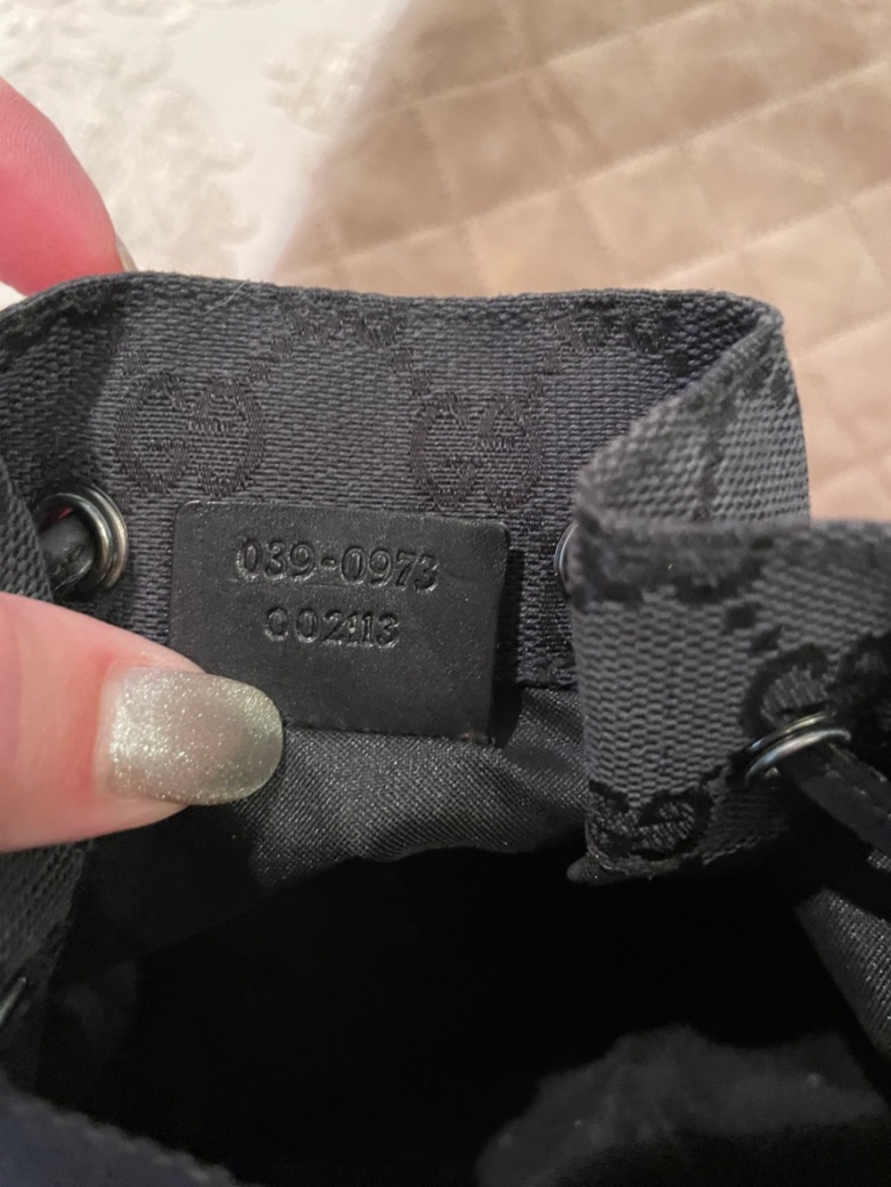 Gucci Black GG Canvas Drawstring Bucket Bag - Picture 5 of 5